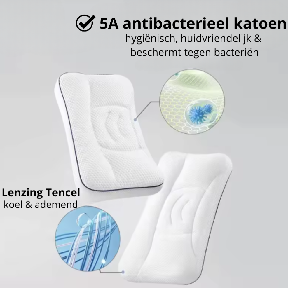 Orthopedisch Kussen – Kind & Volwassene | 5A Antibacterieel Katoen