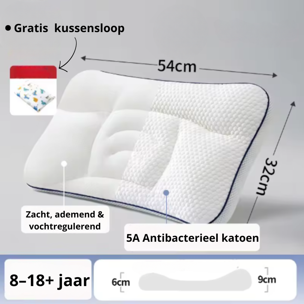 Orthopedisch Kussen – Kind & Volwassene | 5A Antibacterieel Katoen