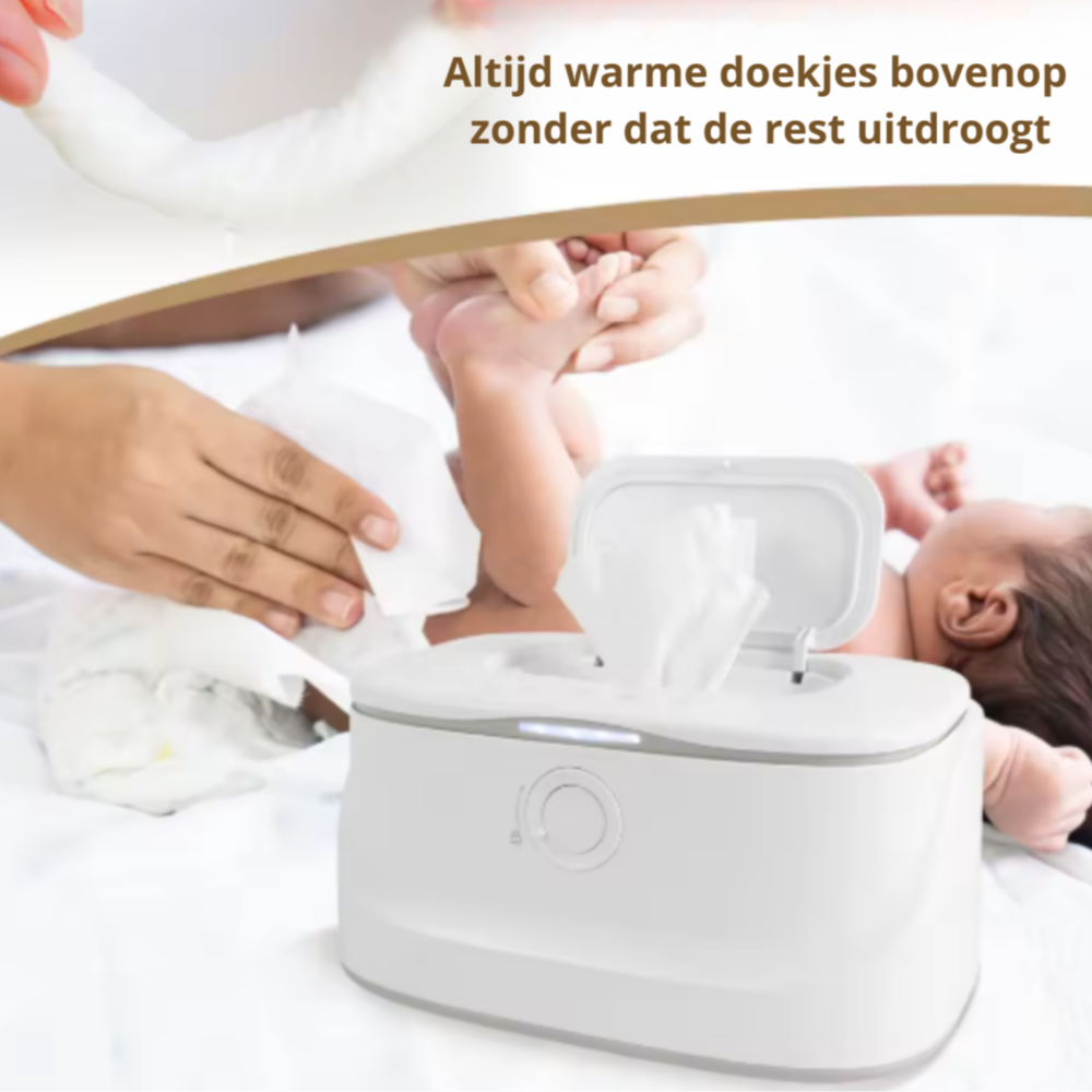 USB Babydoekjes Warmer – Met LED-licht & Verstelbare Temperatuur