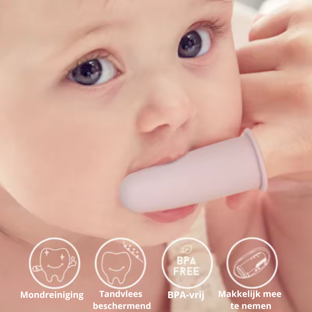 Siliconen Baby Tandenborstel – Vingerborstel voor Eerste Tandjes