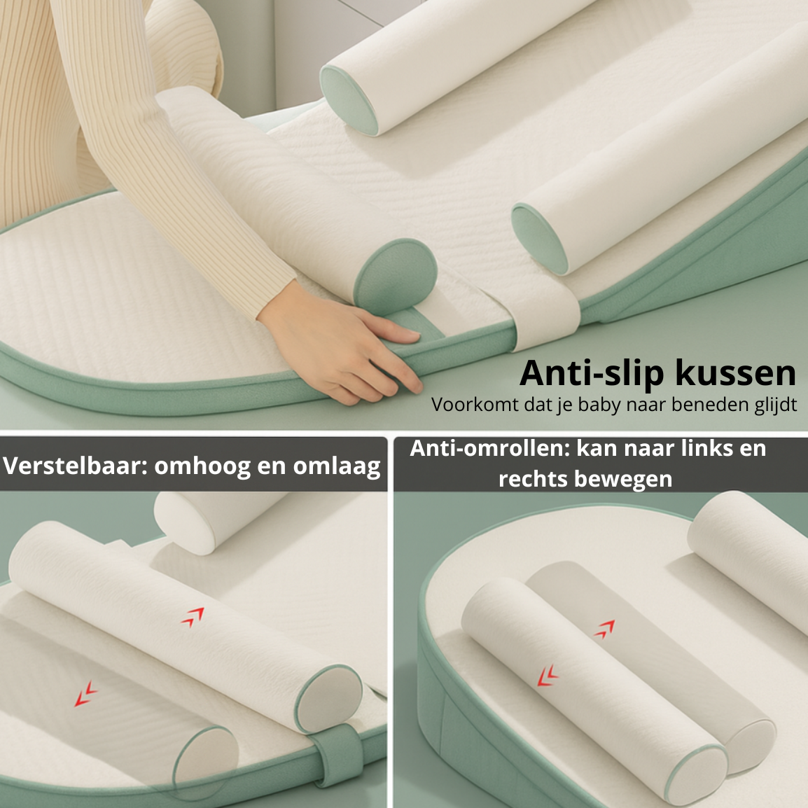 Ergonomisch Baby Lounger – Veilig Anti-Rol Slaapnestje