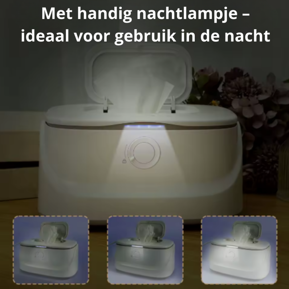 USB Babydoekjes Warmer – Met LED-licht & Verstelbare Temperatuur