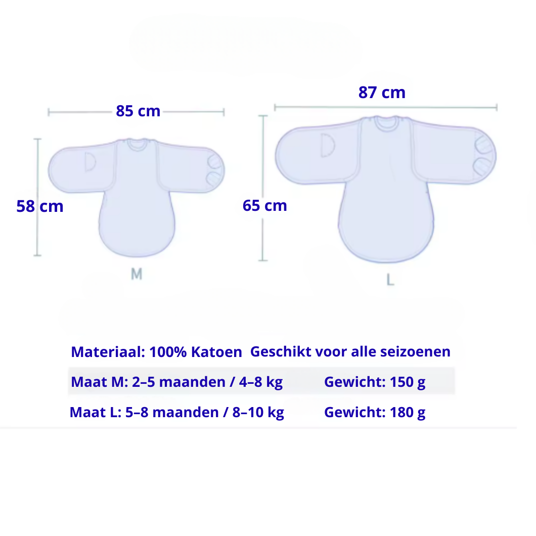 Baby Swaddle Slaapwikkel – 100% Katoen