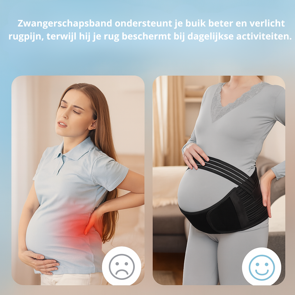 Comfortabele zwangerschapsband met rug- en buiksteun