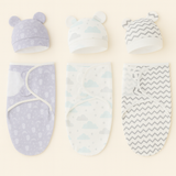 Baby Swaddle & Muts Set – 3-delige Set