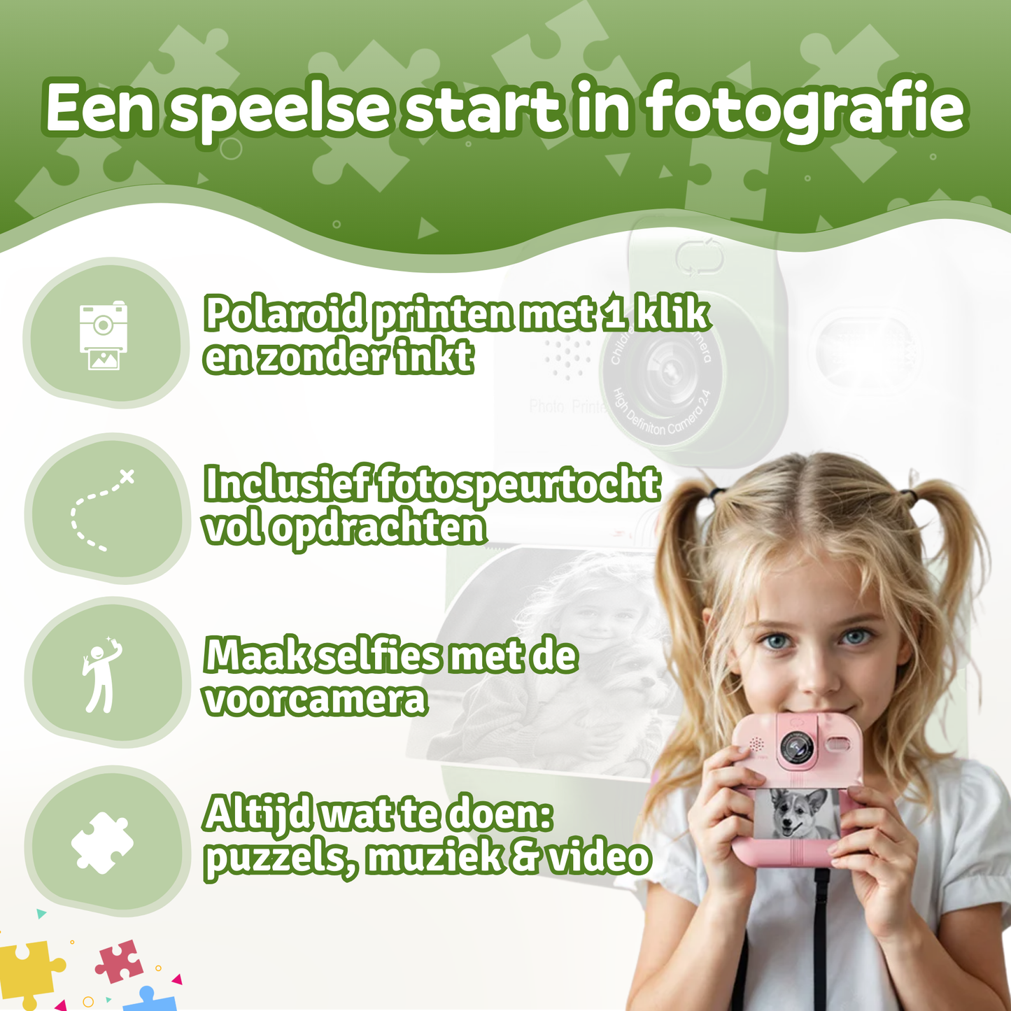 Kindercamera met Fotoprinter