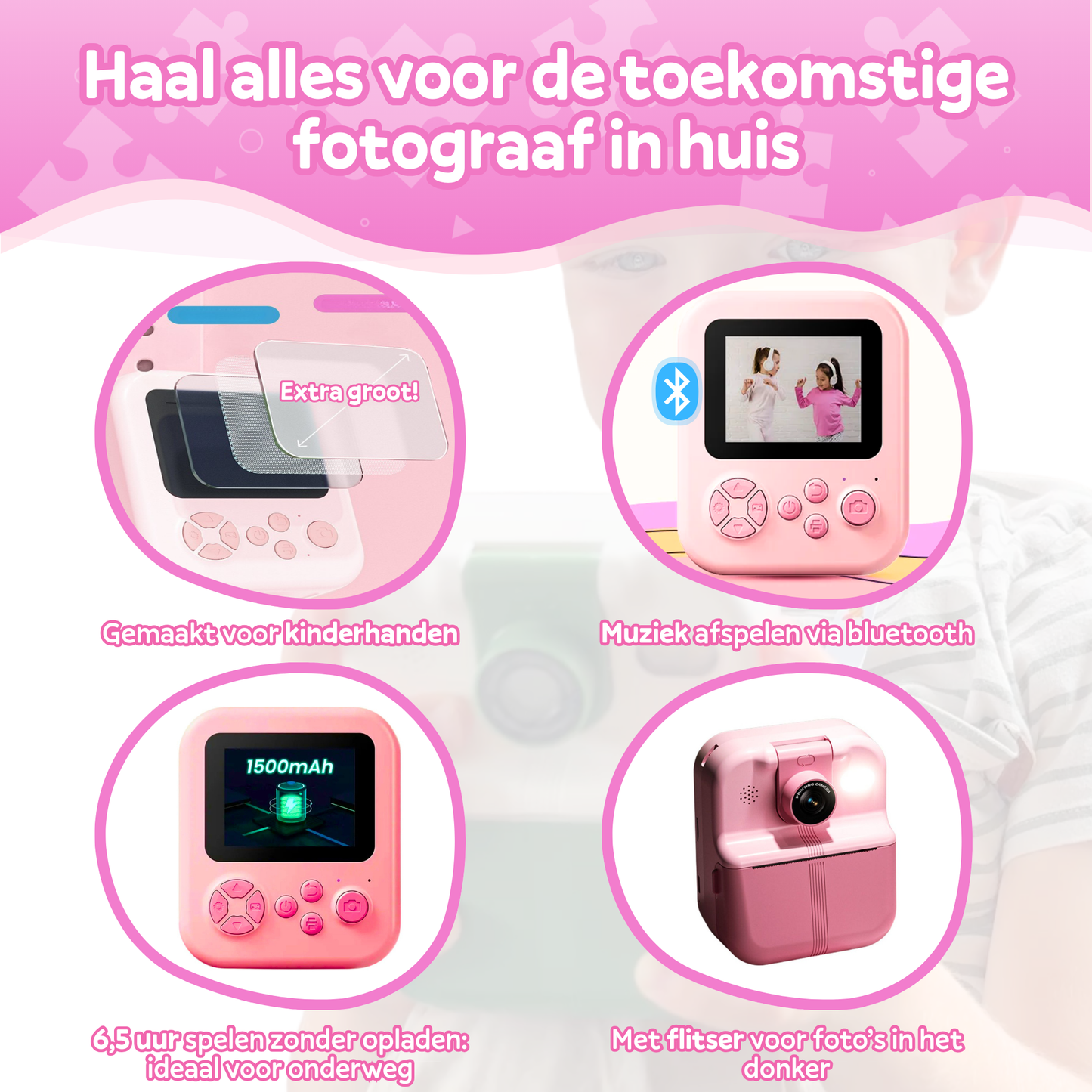Kindercamera met Fotoprinter