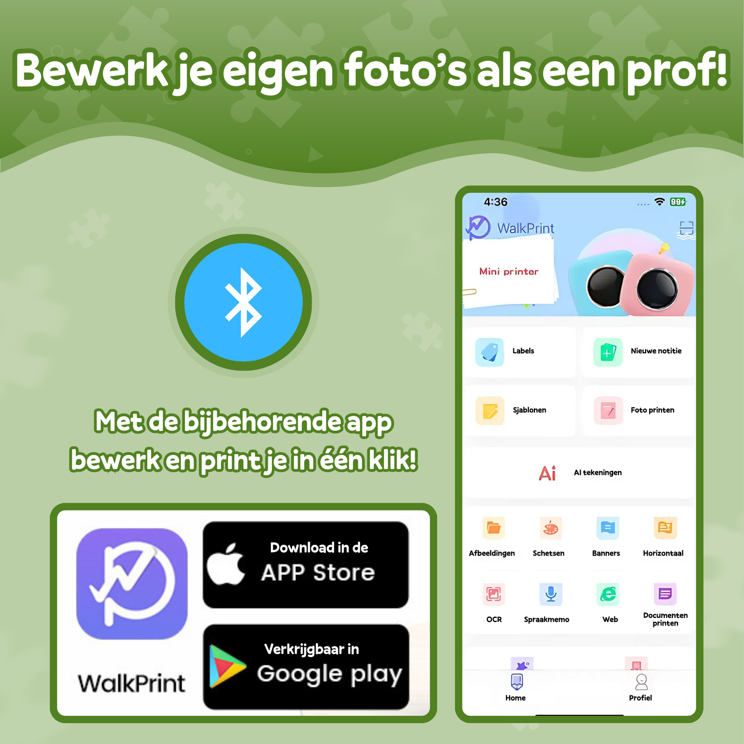 Kindercamera met Fotoprinter