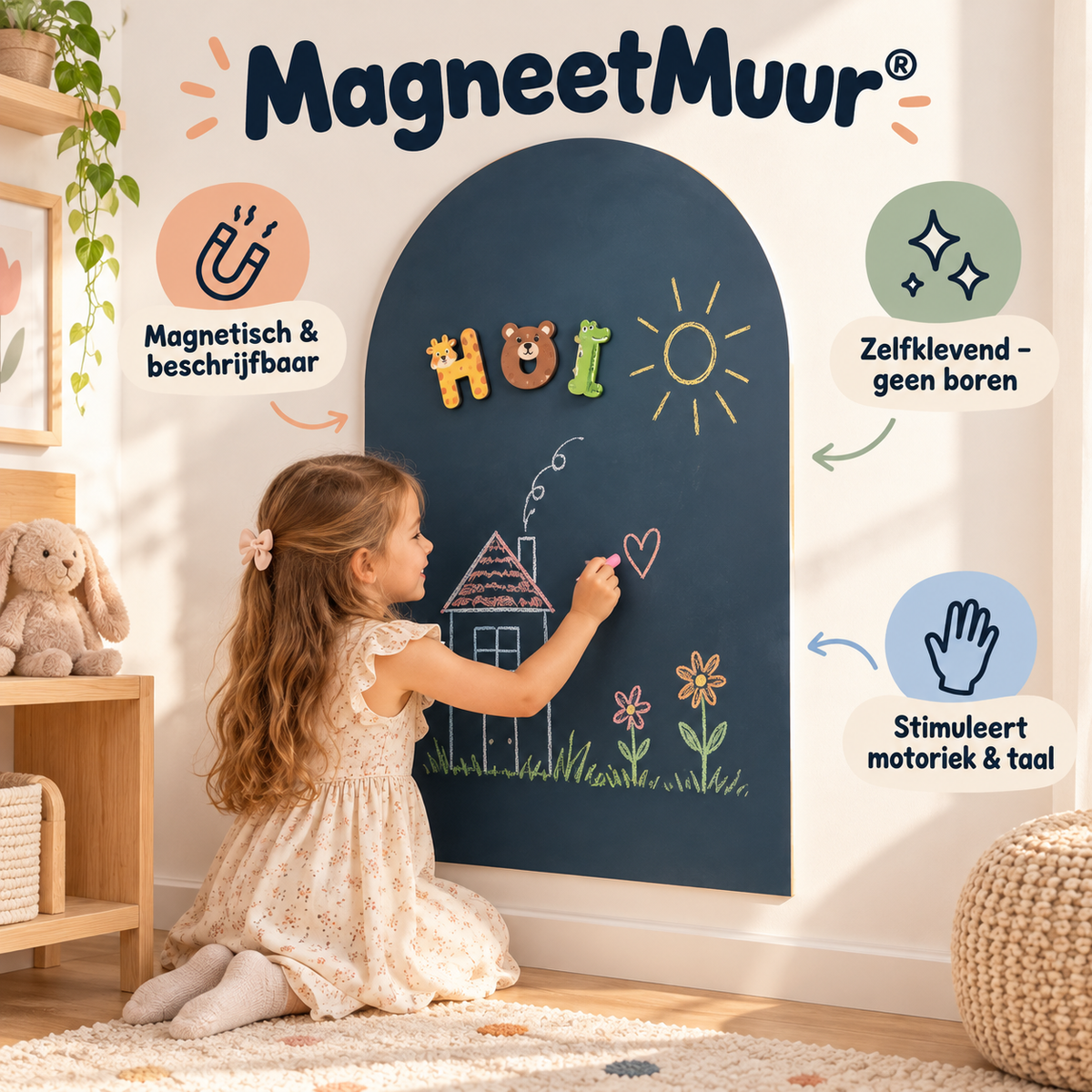 MagneetMuur Magnetisch Krijtbord