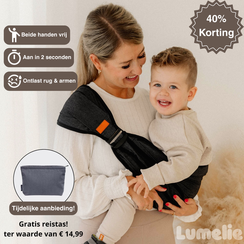 Ergonomische draagzak – met gratis reistas