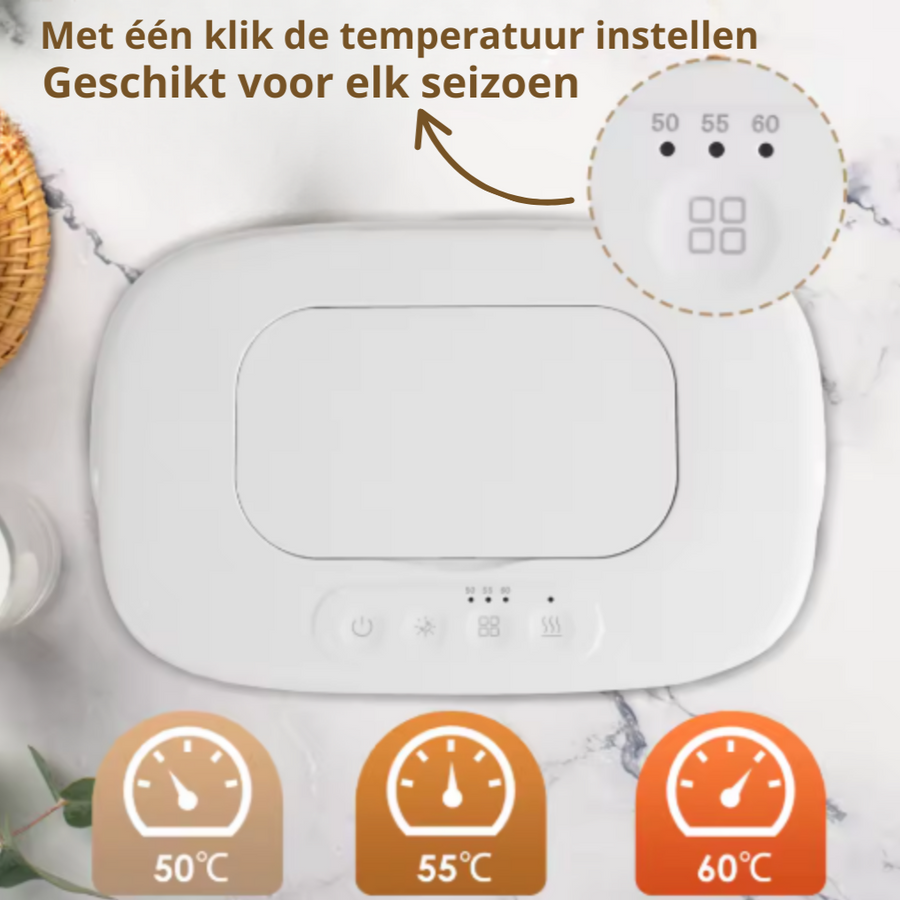 USB Babydoekjes Warmer – Met LED-licht & Verstelbare Temperatuur