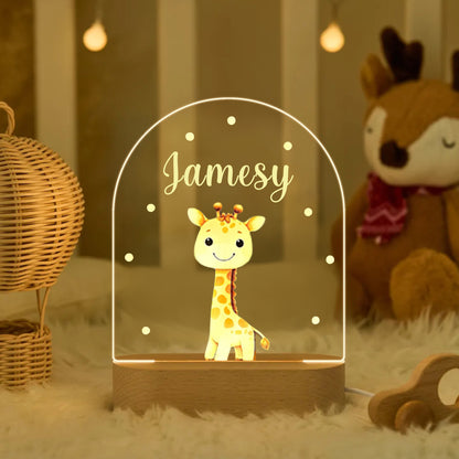 Gepersonaliseerde Dieren Nachtlamp – Met Naam