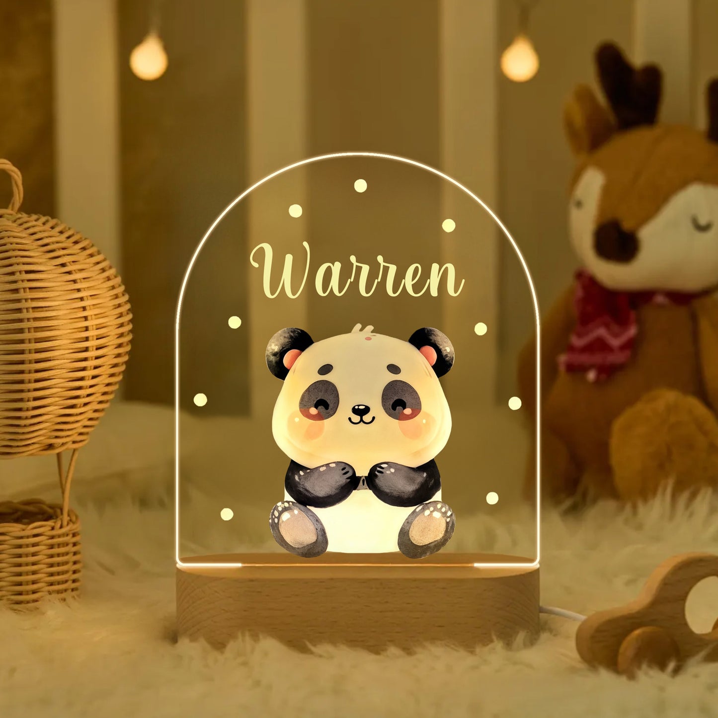 Gepersonaliseerde Dieren Nachtlamp – Met Naam