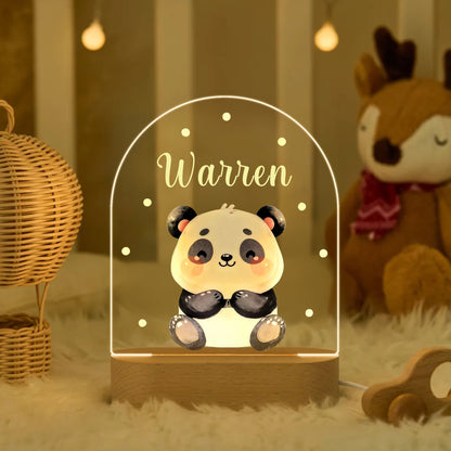 Gepersonaliseerde Dieren Nachtlamp – Met Naam