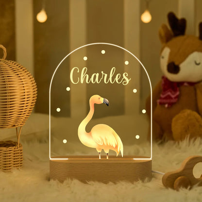 Gepersonaliseerde Dieren Nachtlamp – Met Naam