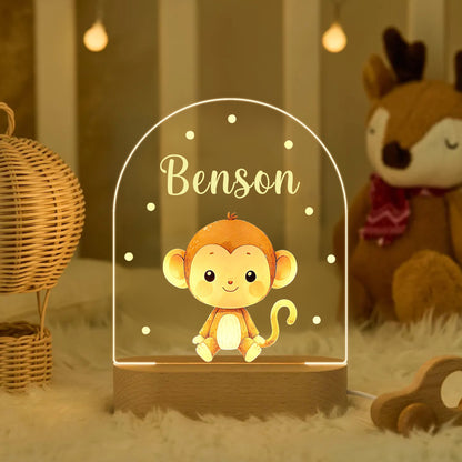 Gepersonaliseerde Dieren Nachtlamp – Met Naam