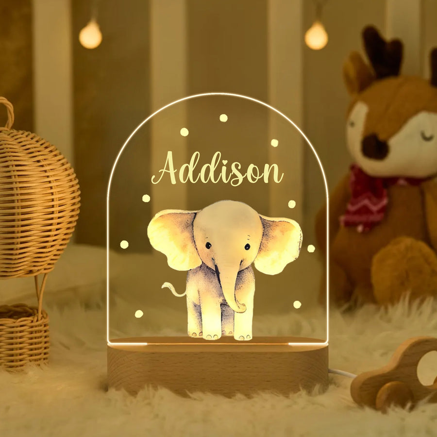 Gepersonaliseerde Dieren Nachtlamp – Met Naam