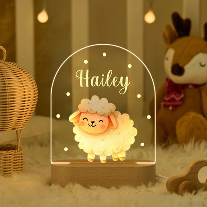 Gepersonaliseerde Dieren Nachtlamp – Met Naam