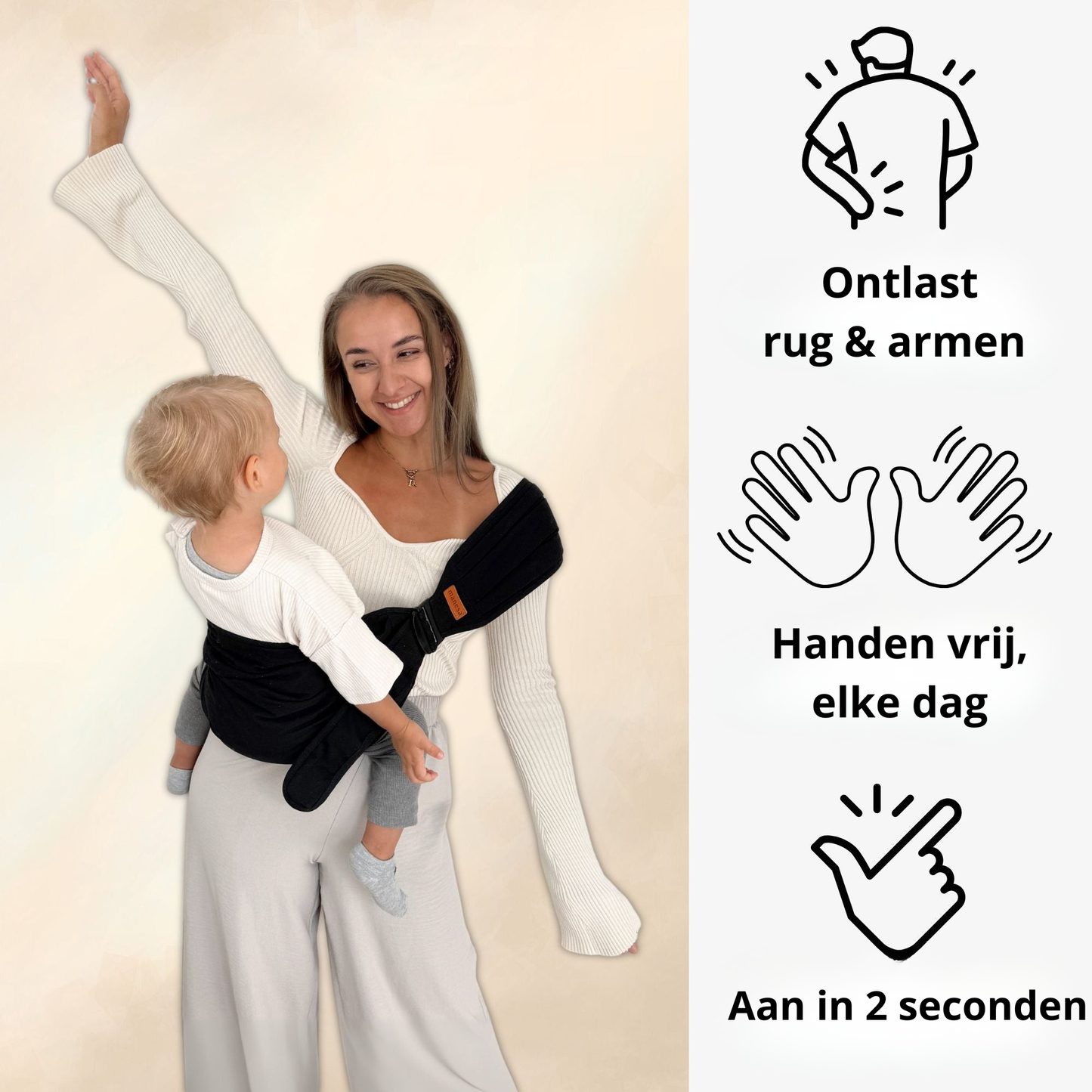 Ergonomische draagzak – met gratis reistas