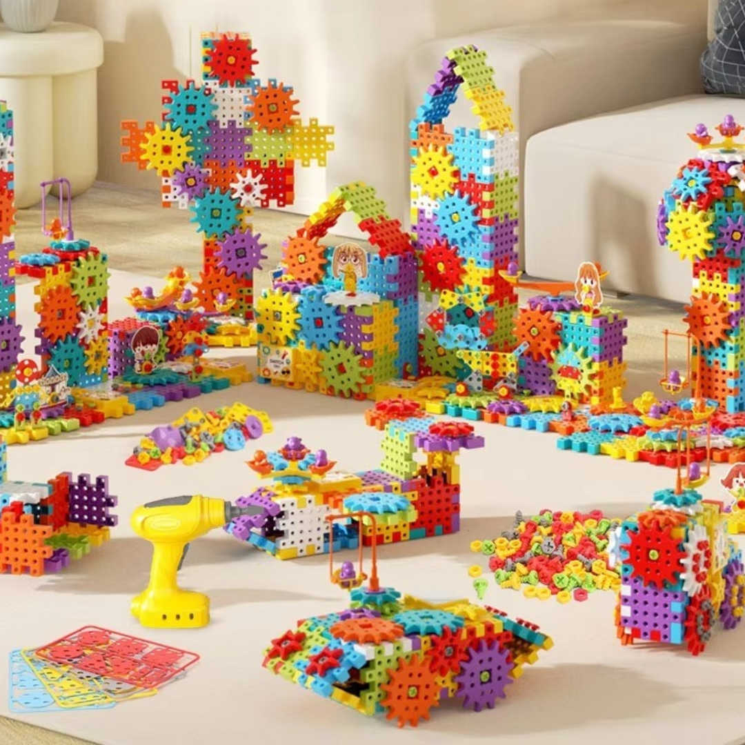 3D tandwiel- en puzzelspelstenen