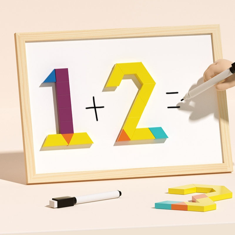 Magnetische patroonblokkenpuzzel