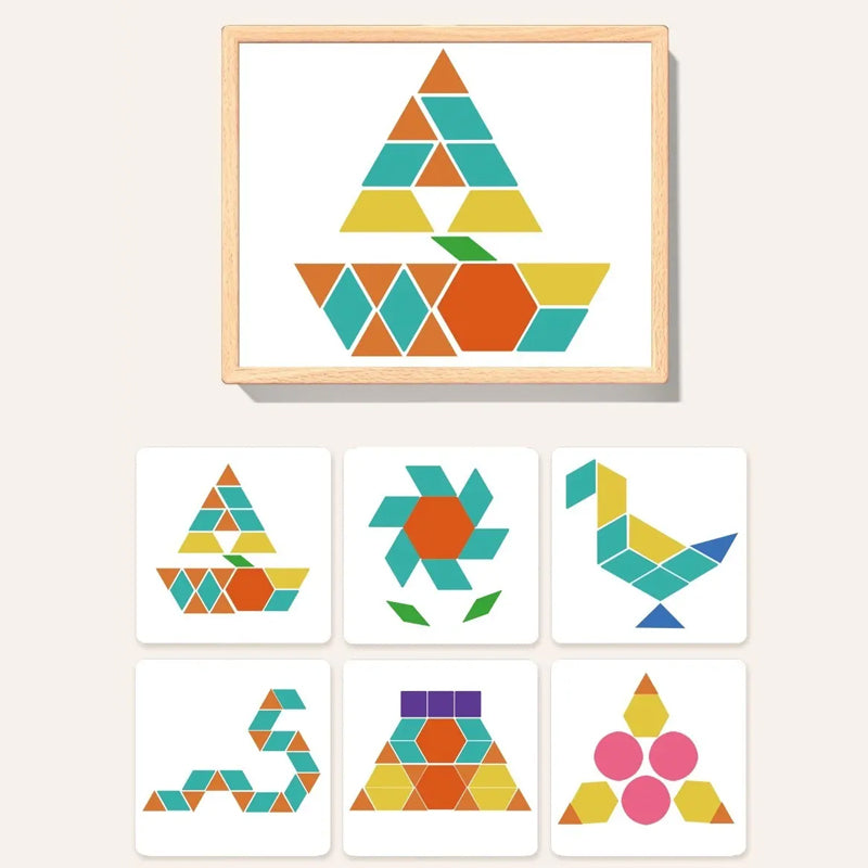 Magnetische patroonblokkenpuzzel